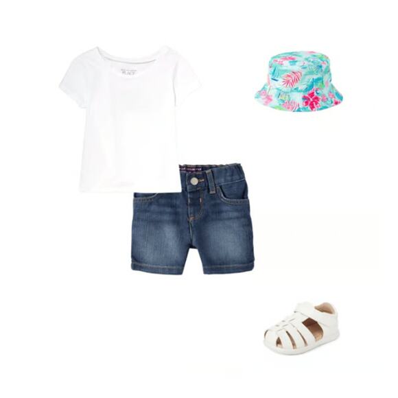 The Children's Place Girls White Short Sleeve T-Shirt XS - Picture 6 of 7